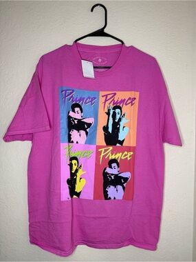 Prince Colorblock Pop-Art Graphic Tee - Pink
